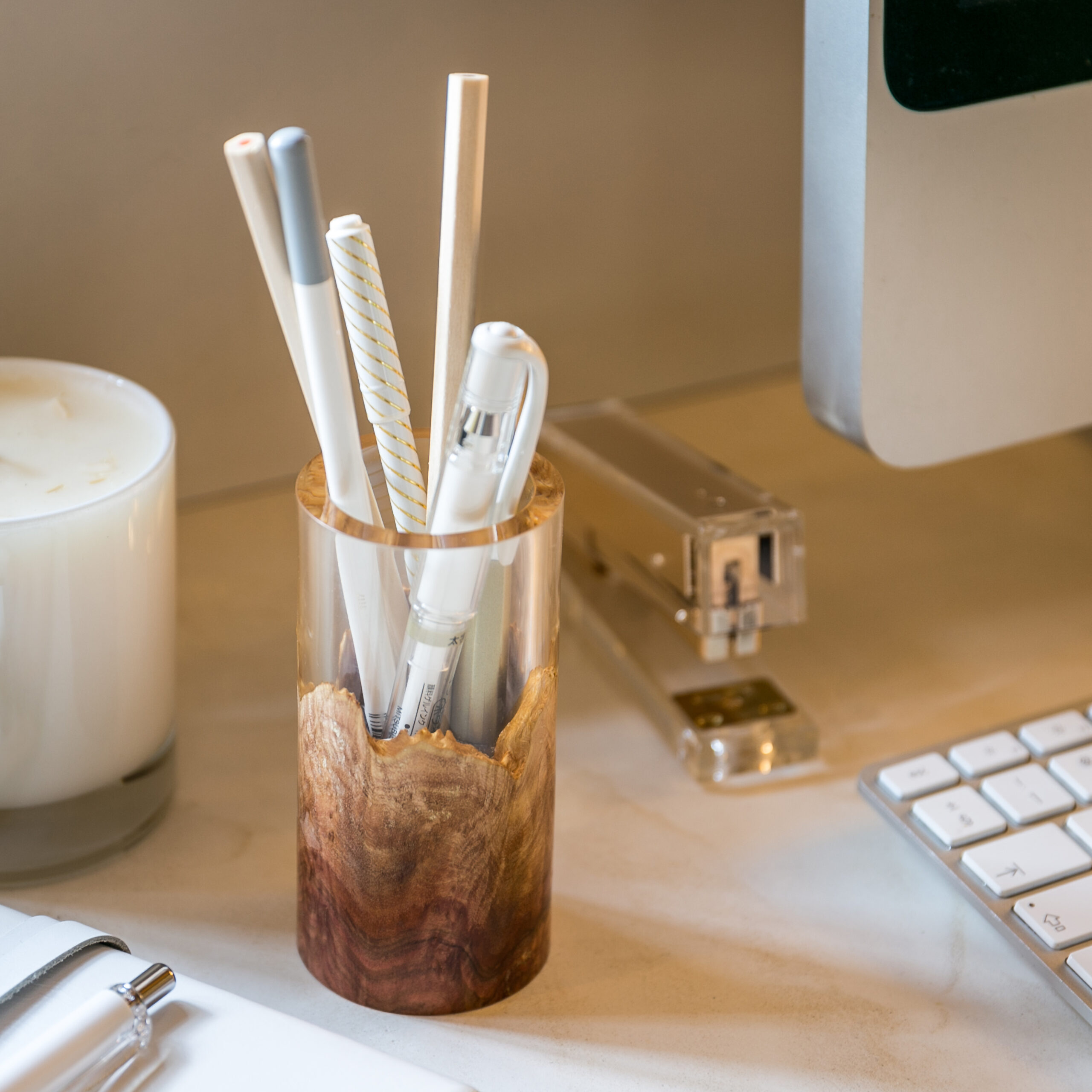 Red Mallee & Resin Pen Pot
